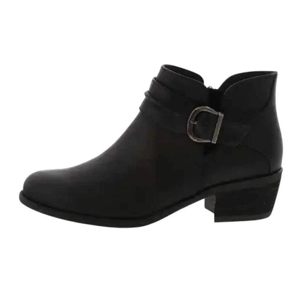 B.O.C Black Leather Ankle Booties(Size 6)